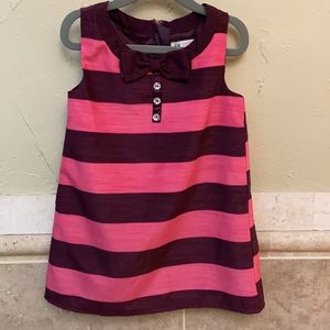 H&M Hot Pink Striped Kids Dress Size 3-4 years